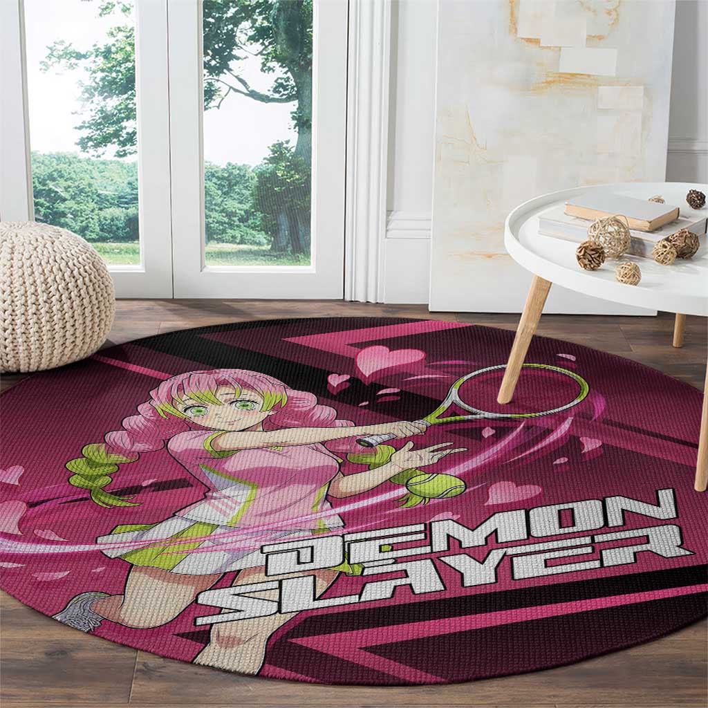 Mitsuri Kanroji Love Volley Round Carpet Sporty Anime Mashup Style