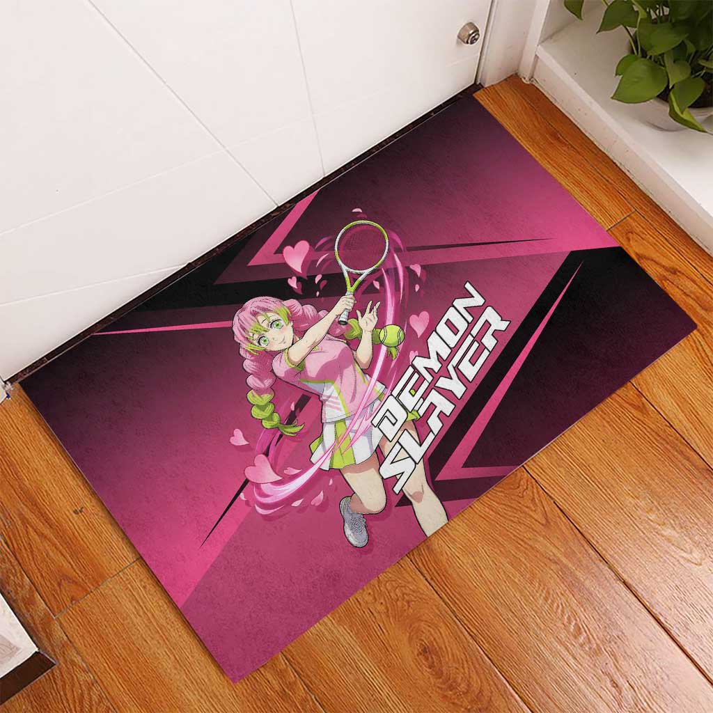 Mitsuri Kanroji Love Volley Rubber Doormat Sporty Anime Mashup Style
