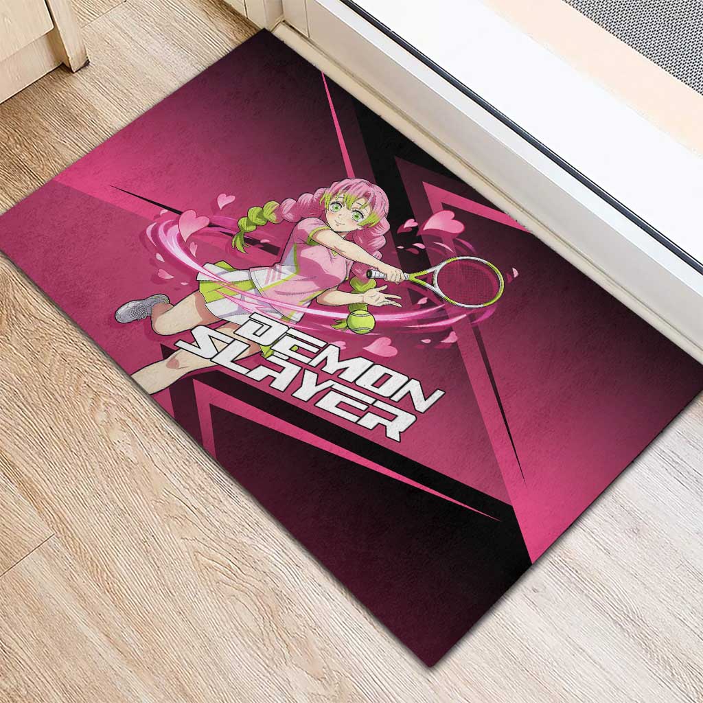 Mitsuri Kanroji Love Volley Rubber Doormat Sporty Anime Mashup Style