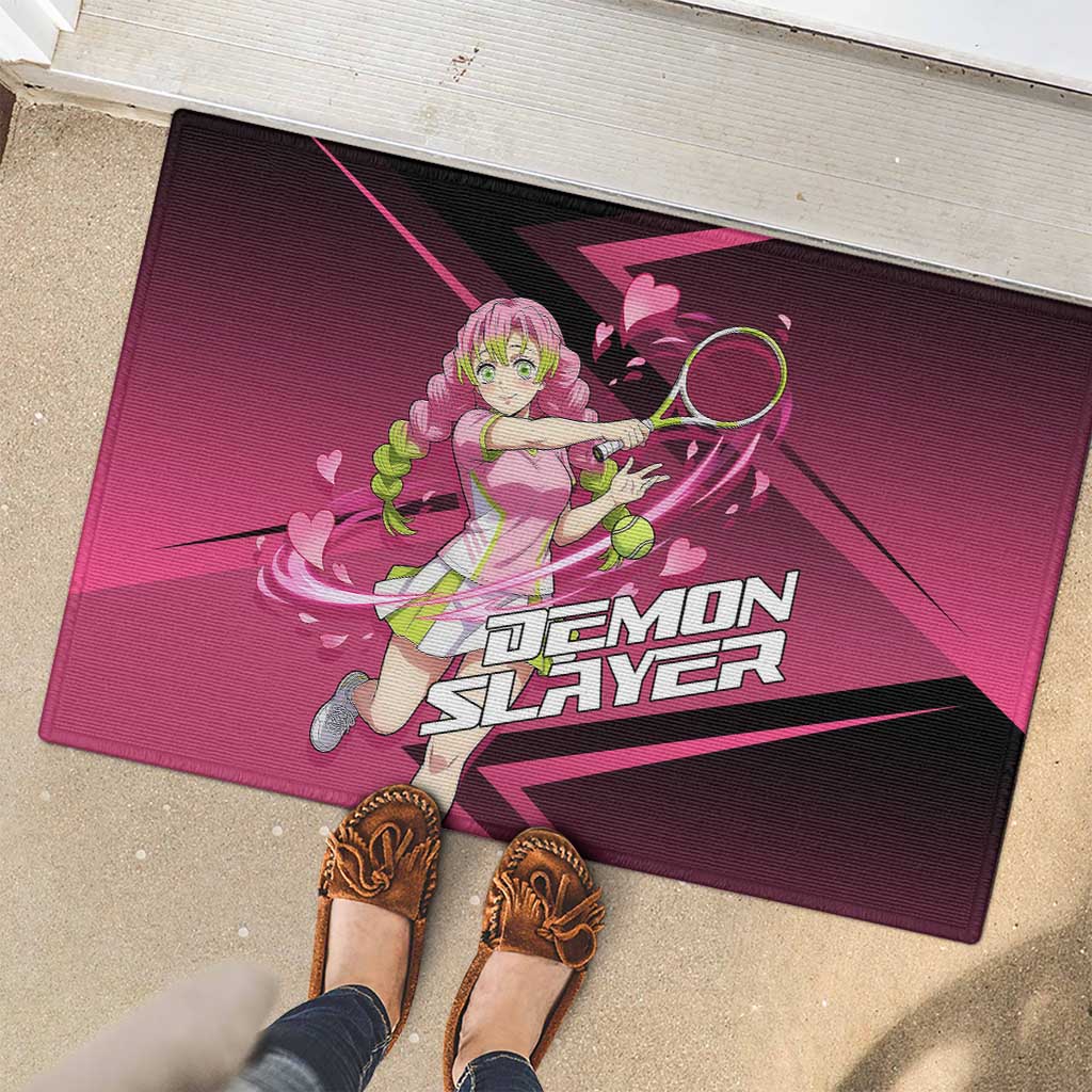 Mitsuri Kanroji Love Volley Rubber Doormat Sporty Anime Mashup Style