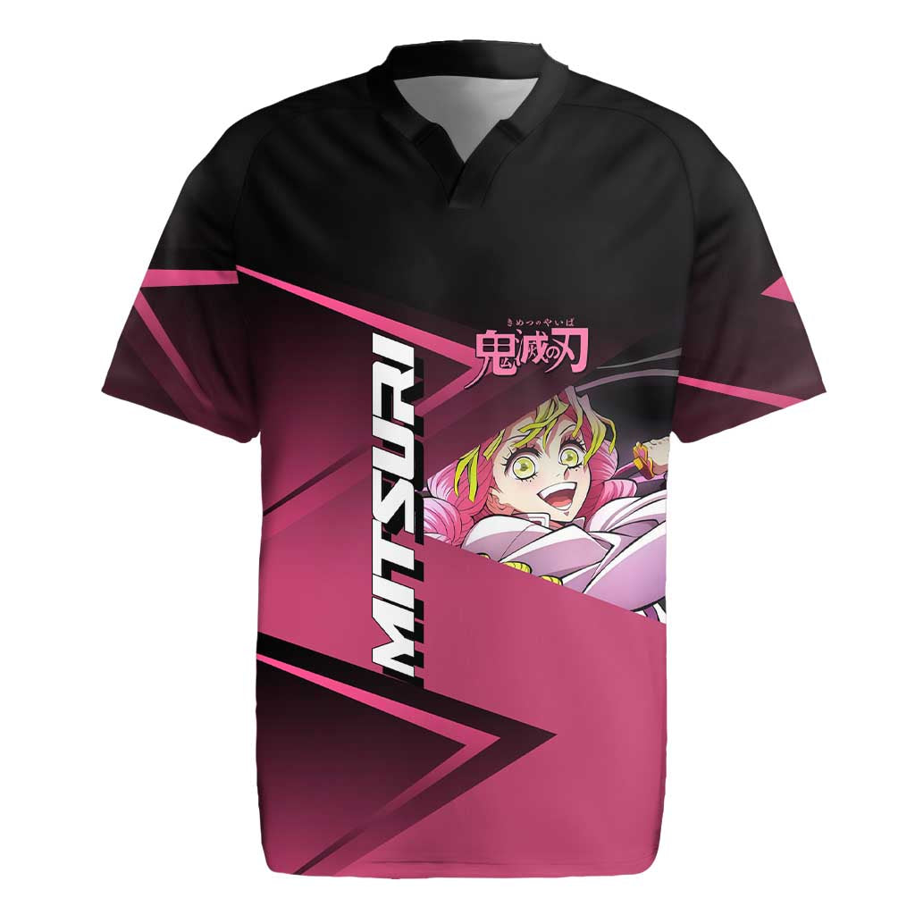Mitsuri Kanroji Love Volley Rugby Jersey Sporty Anime Mashup Style