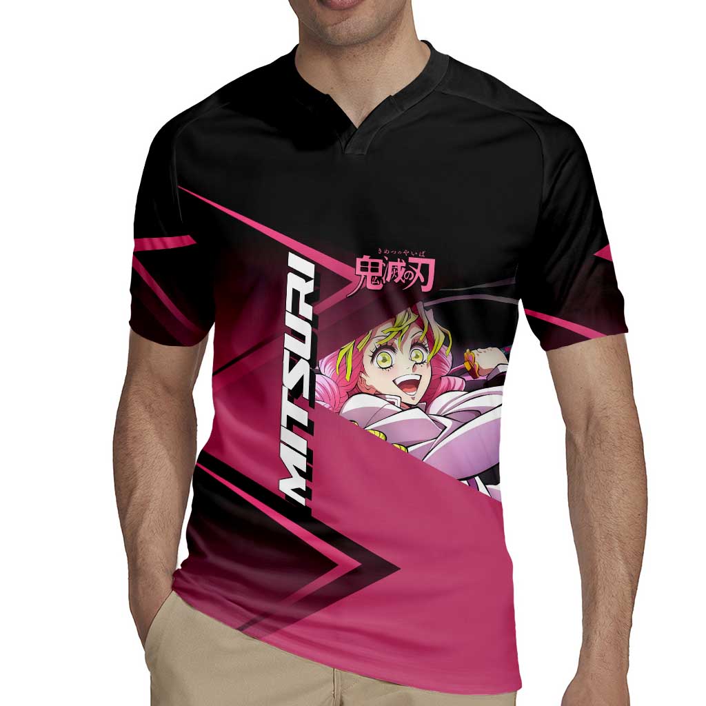 Mitsuri Kanroji Love Volley Rugby Jersey Sporty Anime Mashup Style