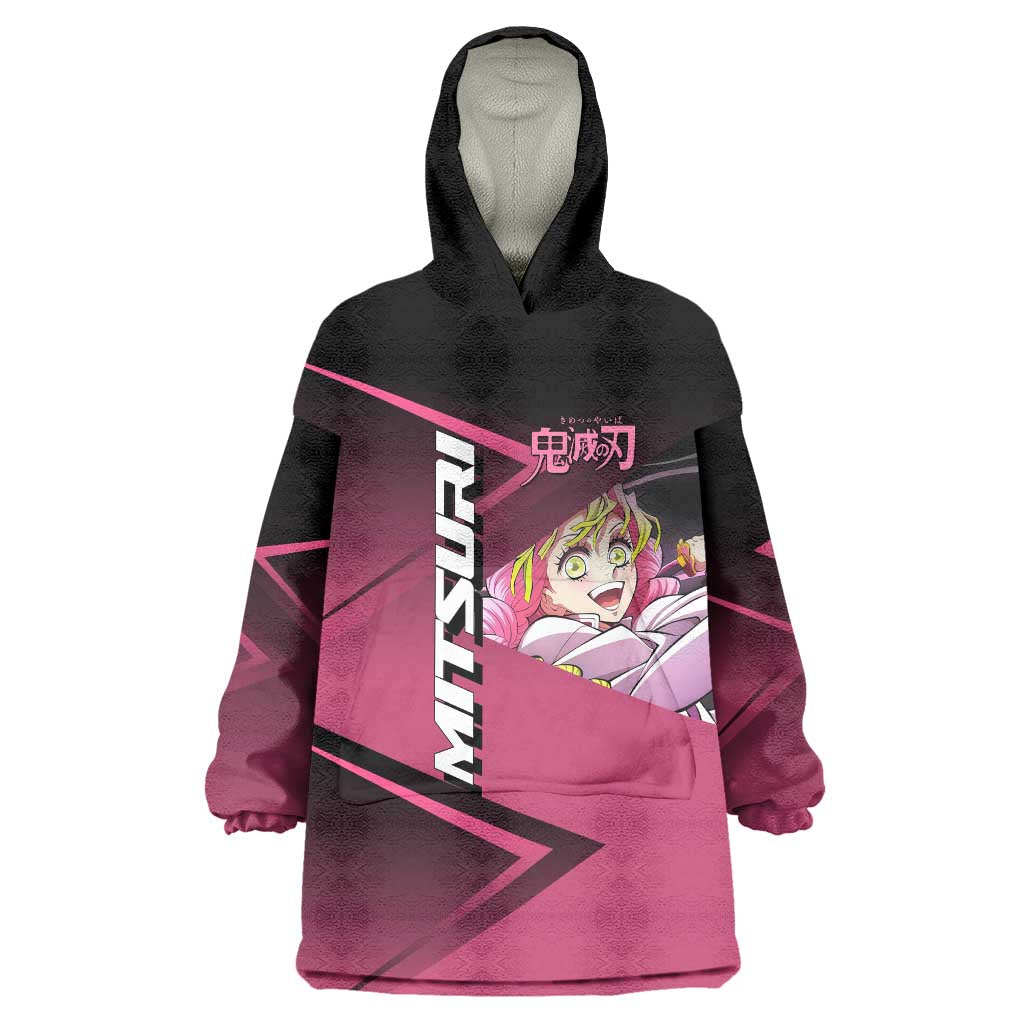 Mitsuri Kanroji Love Volley Wearable Blanket Hoodie Sporty Anime Mashup Style