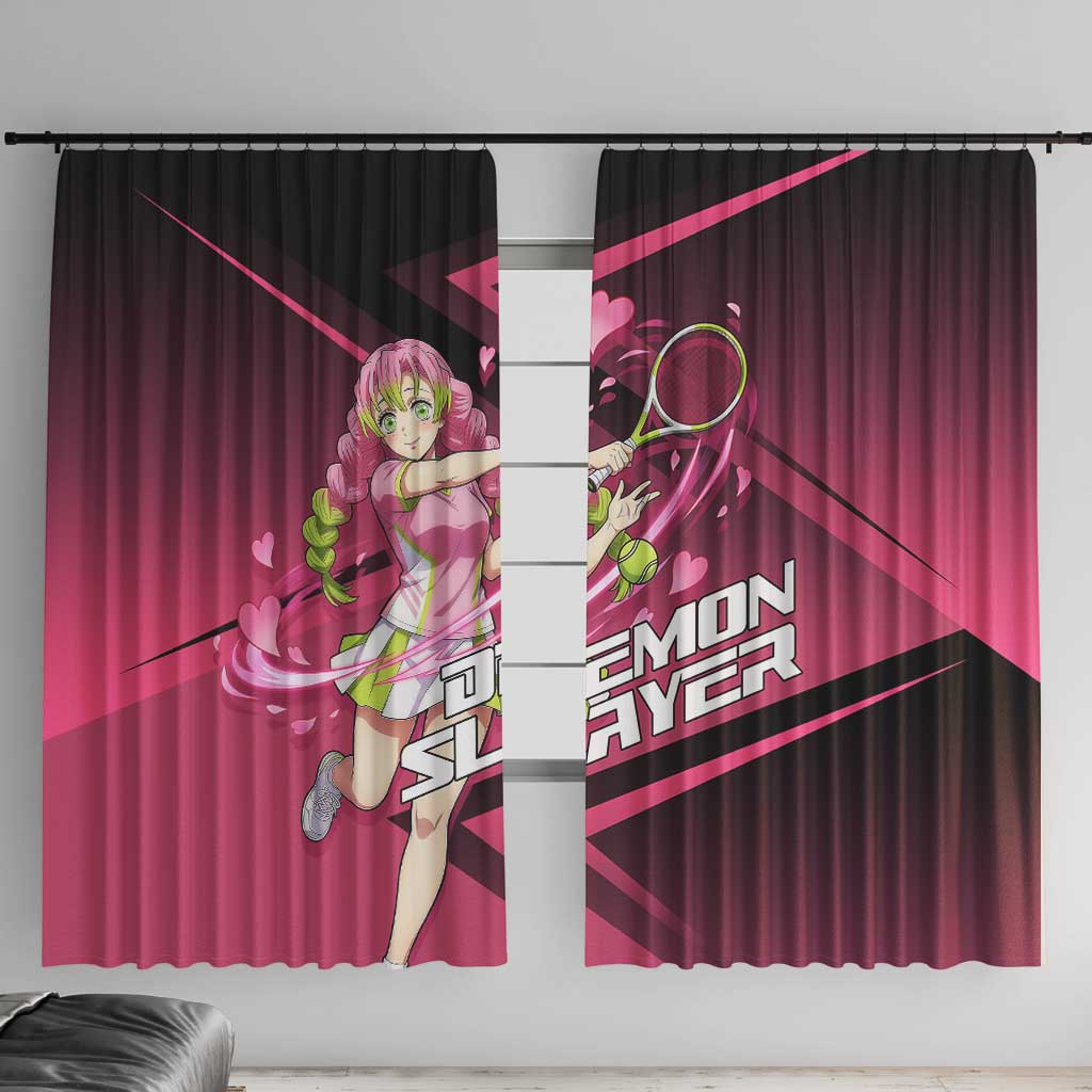 Mitsuri Kanroji Love Volley Window Curtain Sporty Anime Mashup Style