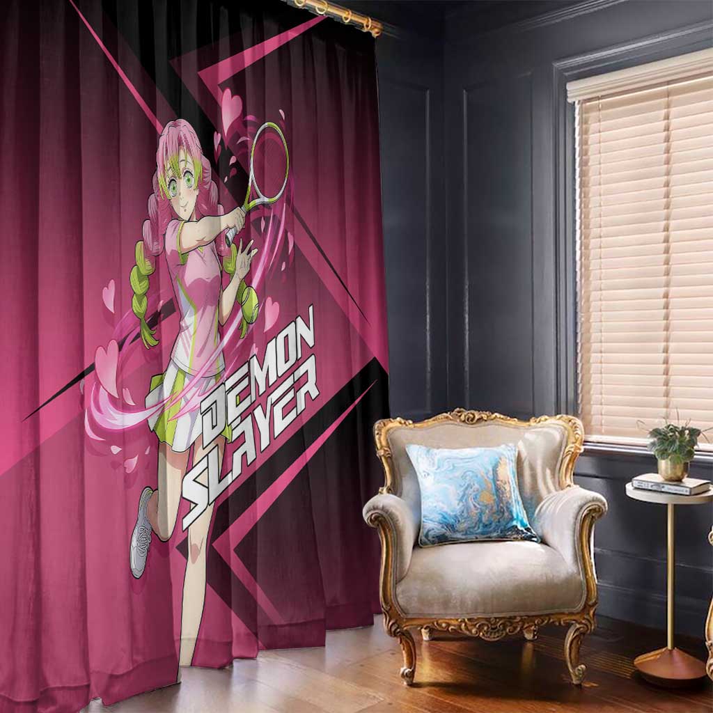 Mitsuri Kanroji Love Volley Window Curtain Sporty Anime Mashup Style