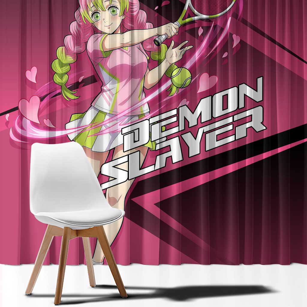 Mitsuri Kanroji Love Volley Window Curtain Sporty Anime Mashup Style