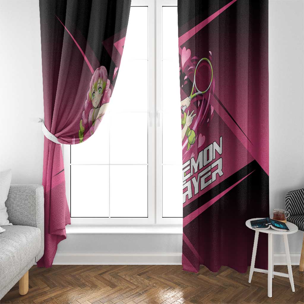 Mitsuri Kanroji Love Volley Window Curtain Sporty Anime Mashup Style