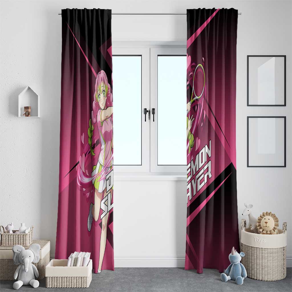 Mitsuri Kanroji Love Volley Window Curtain Sporty Anime Mashup Style