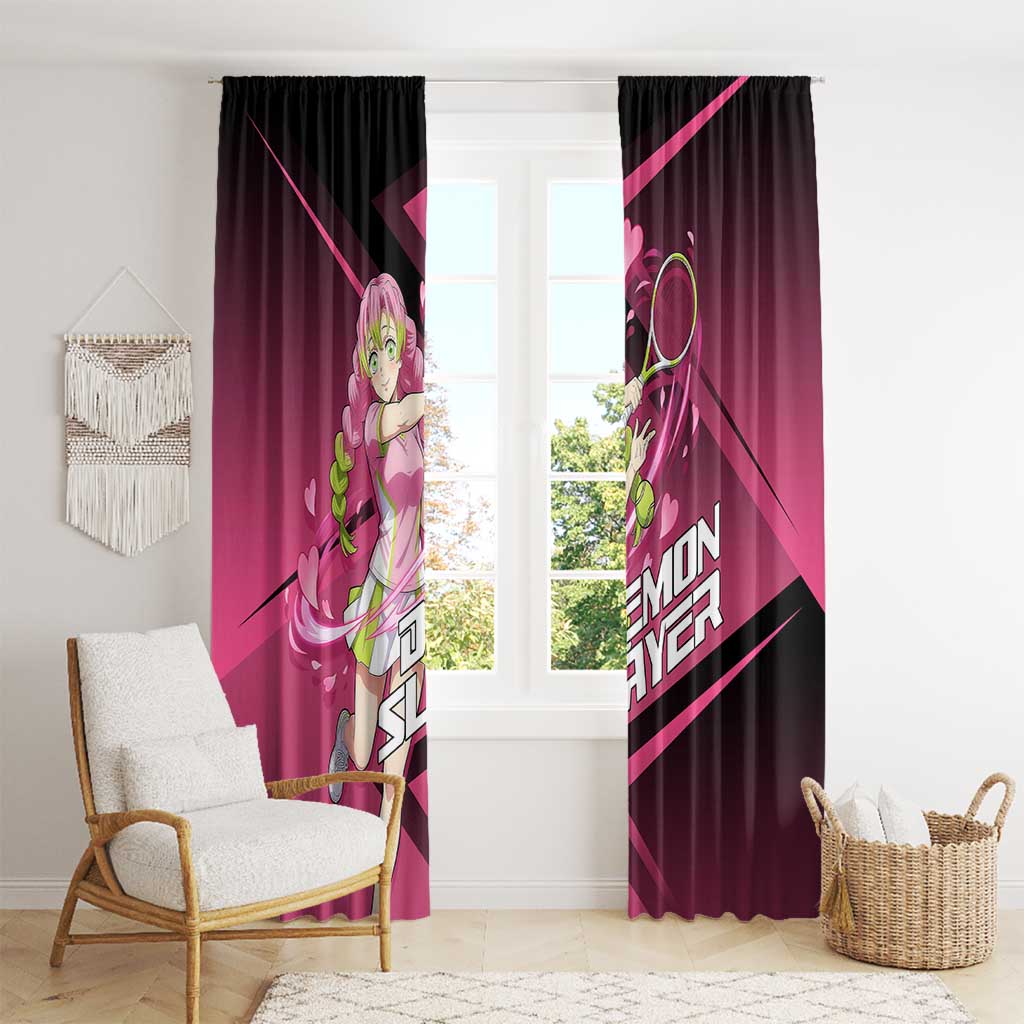 Mitsuri Kanroji Love Volley Window Curtain Sporty Anime Mashup Style