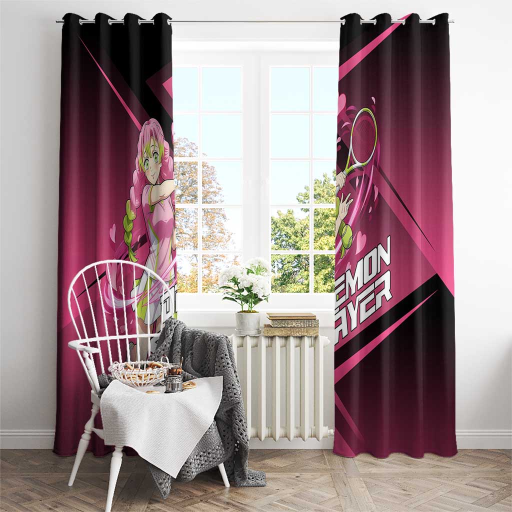 Mitsuri Kanroji Love Volley Window Curtain Sporty Anime Mashup Style