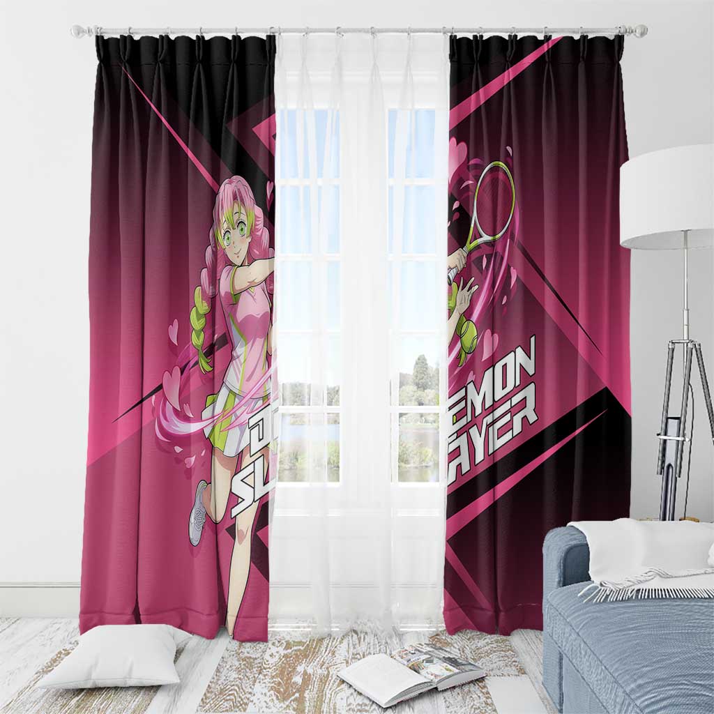 Mitsuri Kanroji Love Volley Window Curtain Sporty Anime Mashup Style