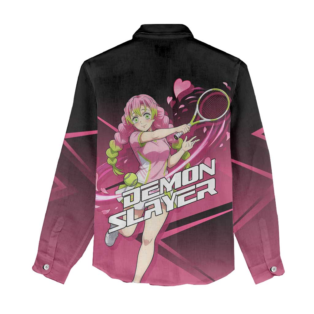 Mitsuri Kanroji Love Volley Women Casual Shirt Sporty Anime Mashup Style
