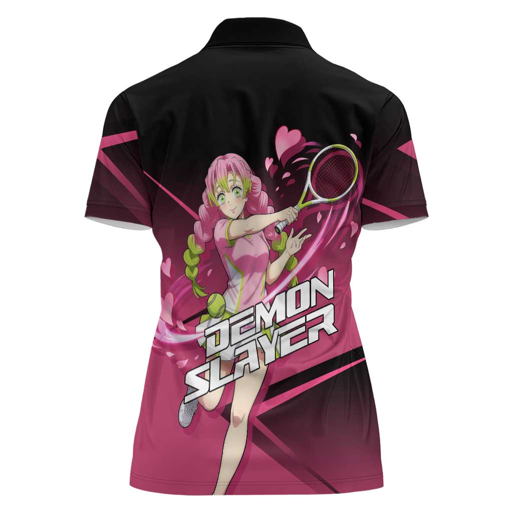 Mitsuri Kanroji Love Volley Women Polo Shirt Sporty Anime Mashup Style