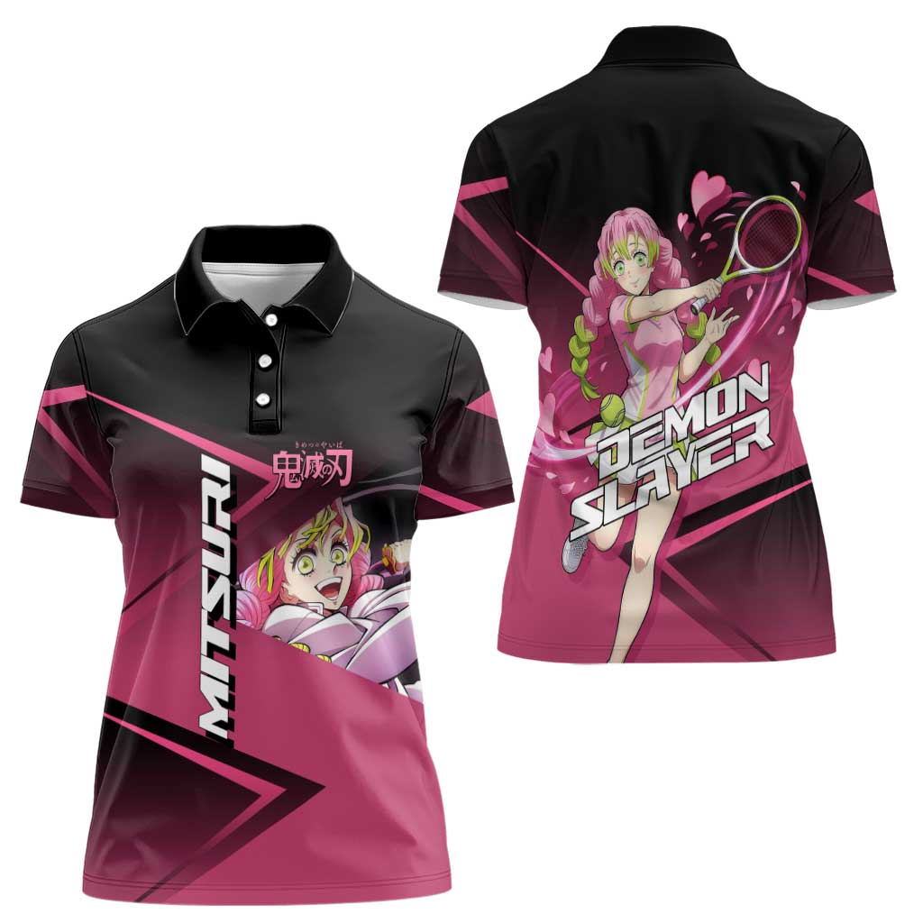 Mitsuri Kanroji Love Volley Women Polo Shirt Sporty Anime Mashup Style