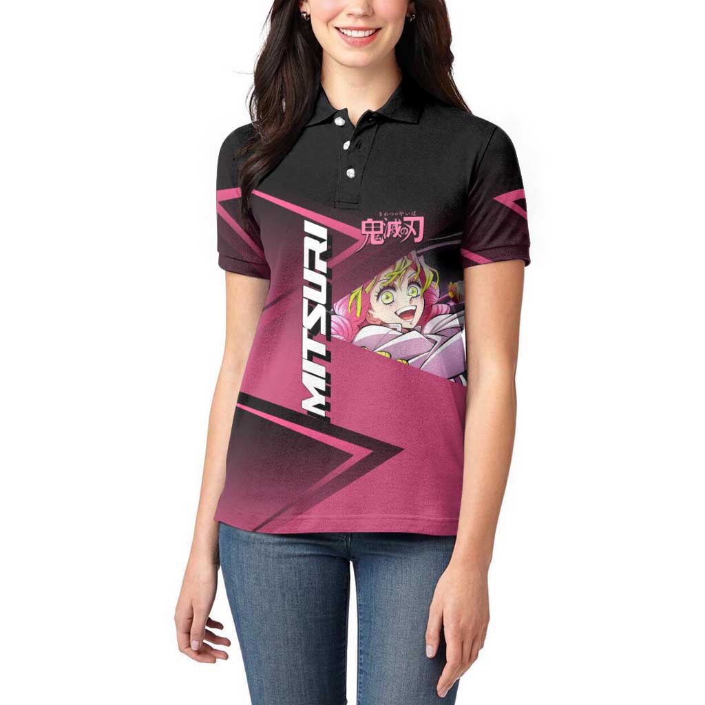 Mitsuri Kanroji Love Volley Women Polo Shirt Sporty Anime Mashup Style