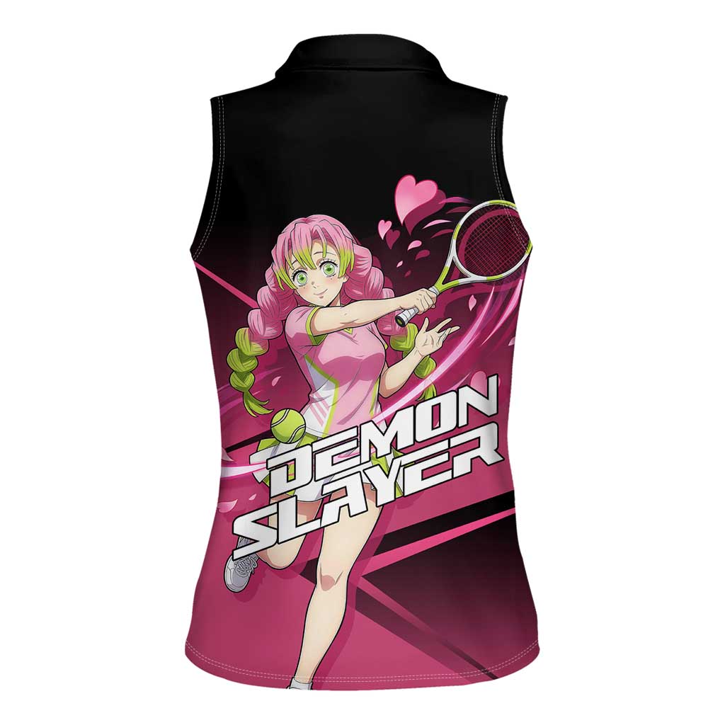 Mitsuri Kanroji Love Volley Women Sleeveless Polo Shirt Sporty Anime Mashup Style