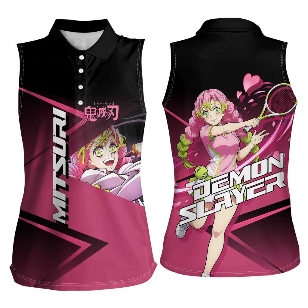 Mitsuri Kanroji Love Volley Women Sleeveless Polo Shirt Sporty Anime Mashup Style
