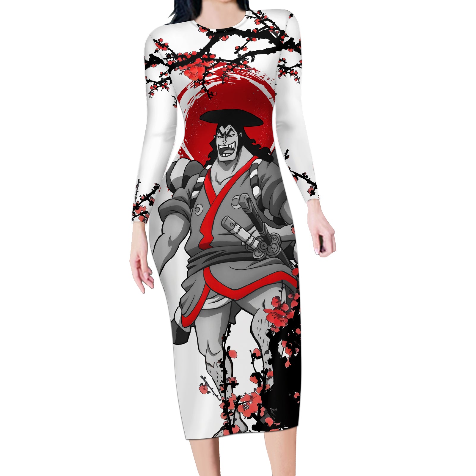 Kozuki Oden - Japan Style Anime Long Sleeve Bodycon Dress