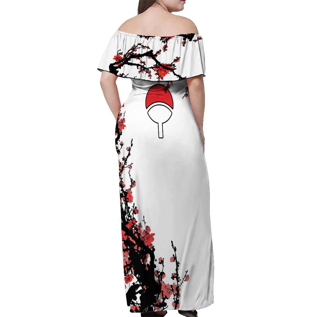 Uchiha Sasuke - Japan Style Anime Off Shoulder Maxi Dress