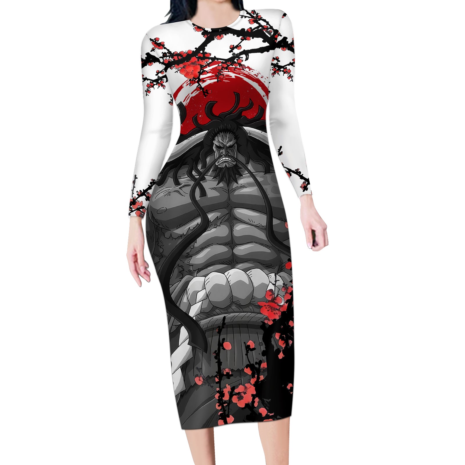 Kaido - Japan Style Anime Long Sleeve Bodycon Dress