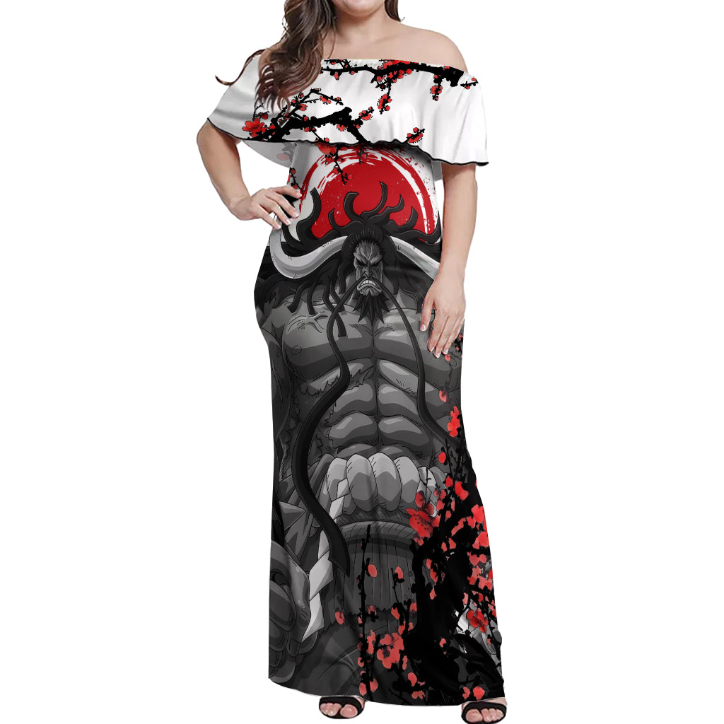 Kaido - Japan Style Anime Off Shoulder Maxi Dress