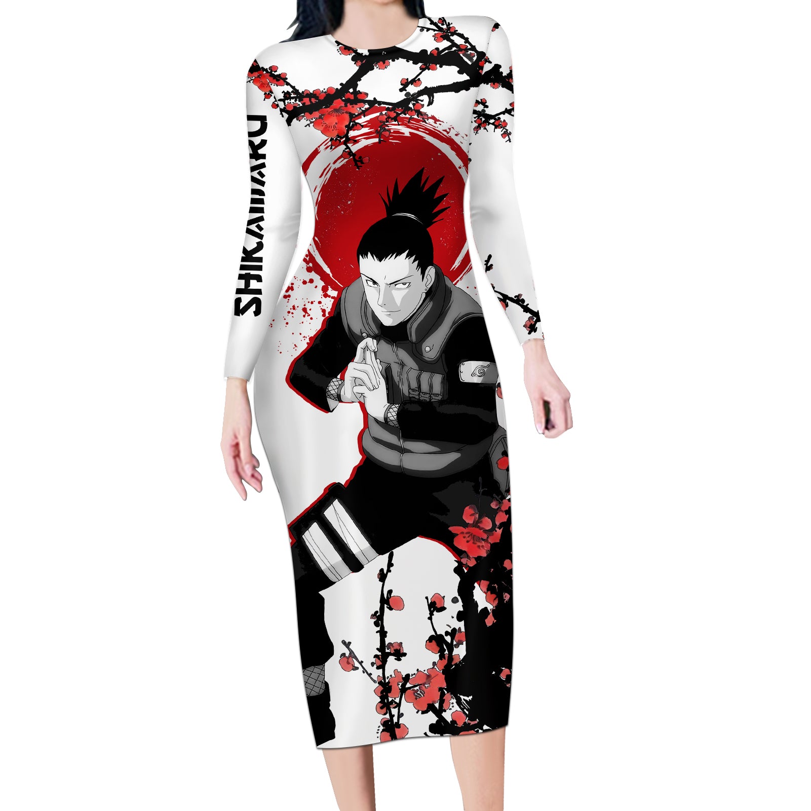 Shikamaru - Japan Style Anime Long Sleeve Bodycon Dress