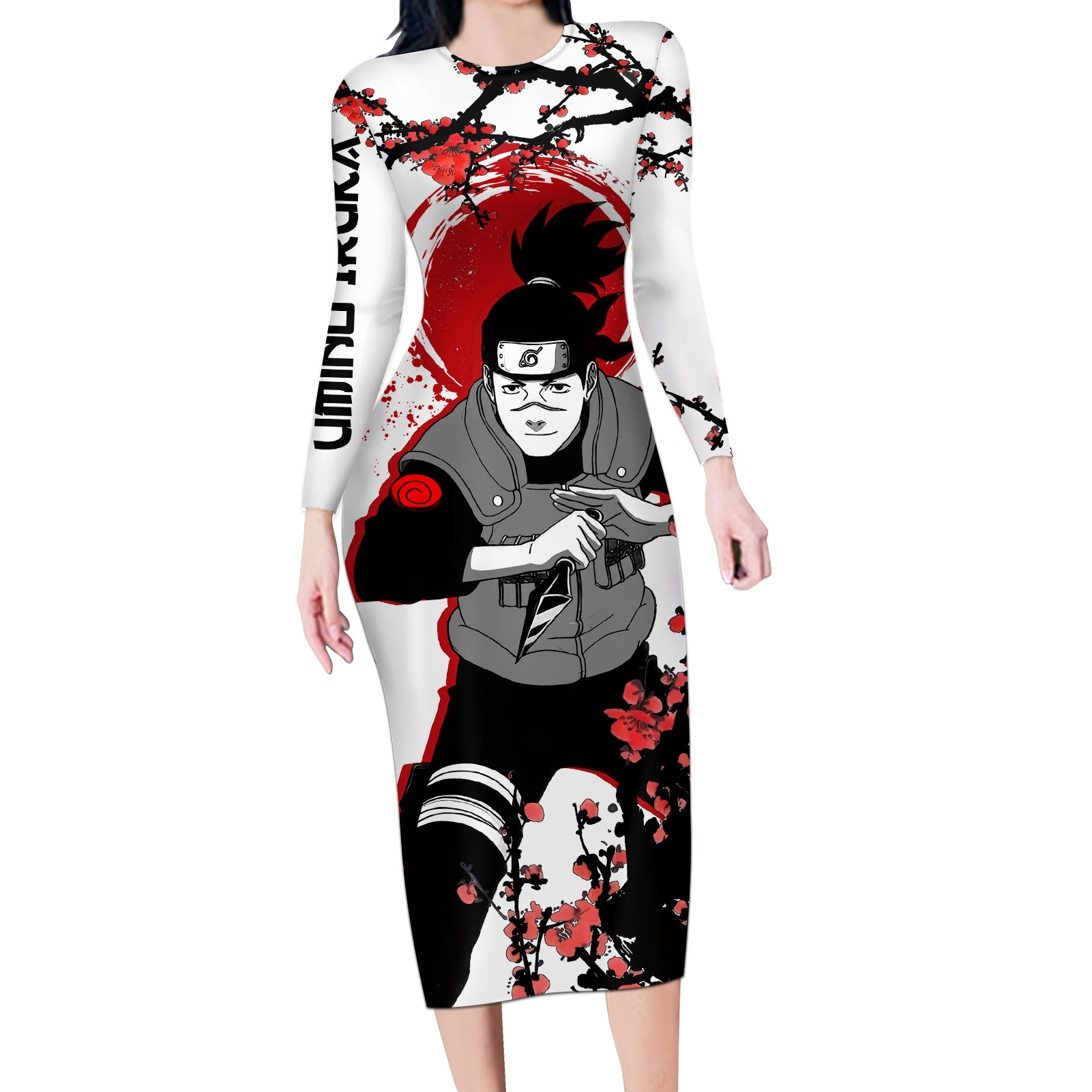 Umino Iruka - Japan Style Anime Long Sleeve Bodycon Dress