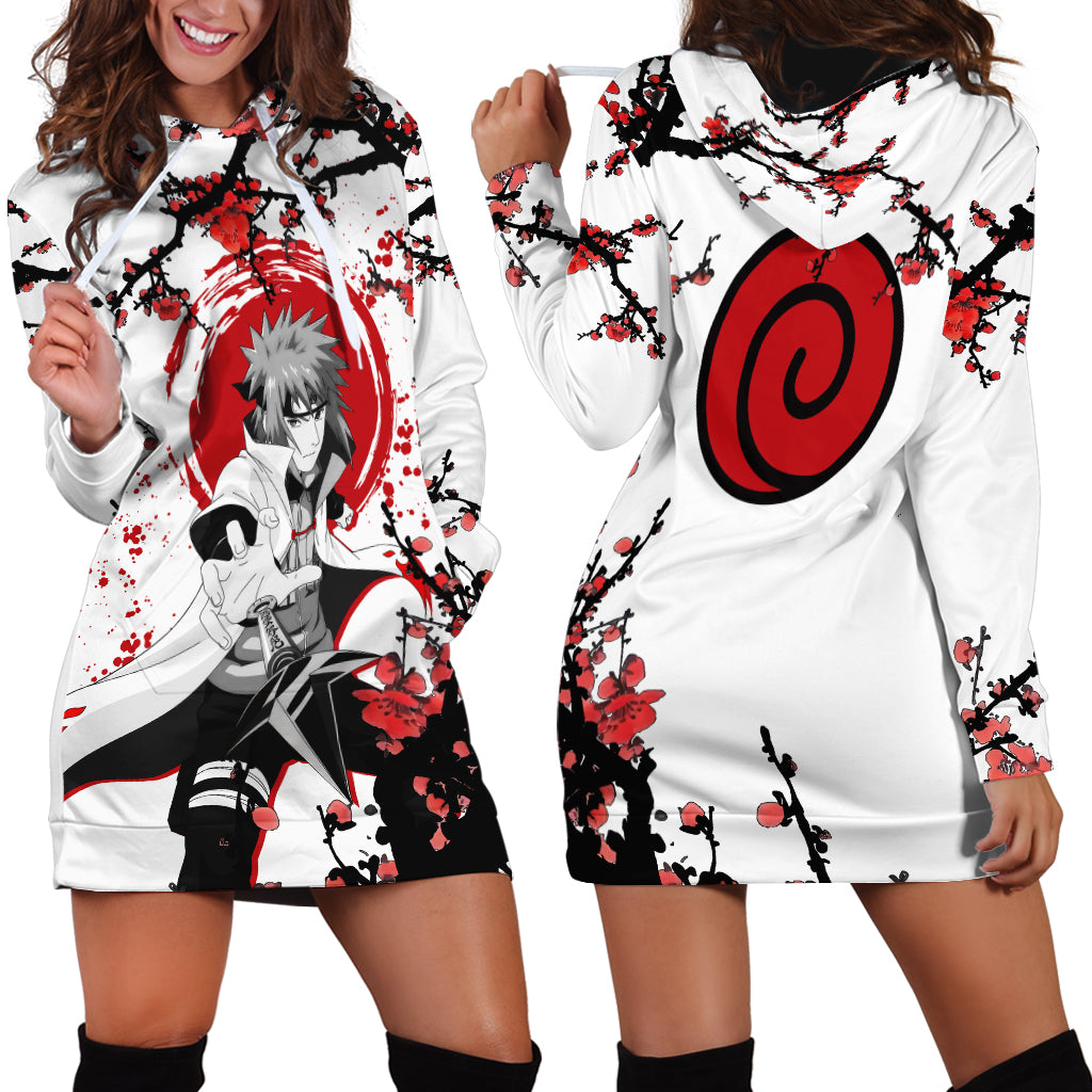 Minato Namikaze - Japan Style Anime Hoodie Dress