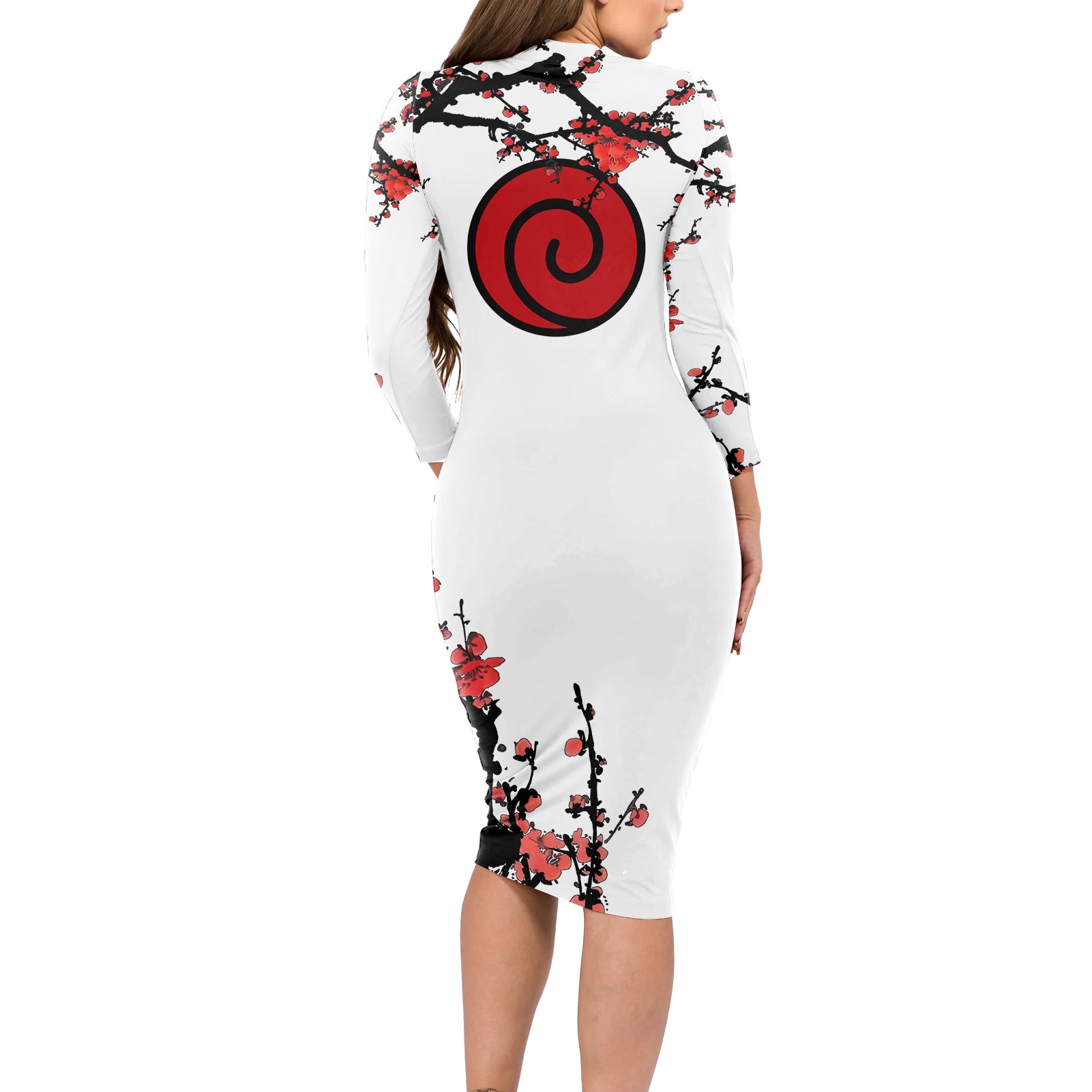 Minato Namikaze - Japan Style Anime Long Sleeve Bodycon Dress