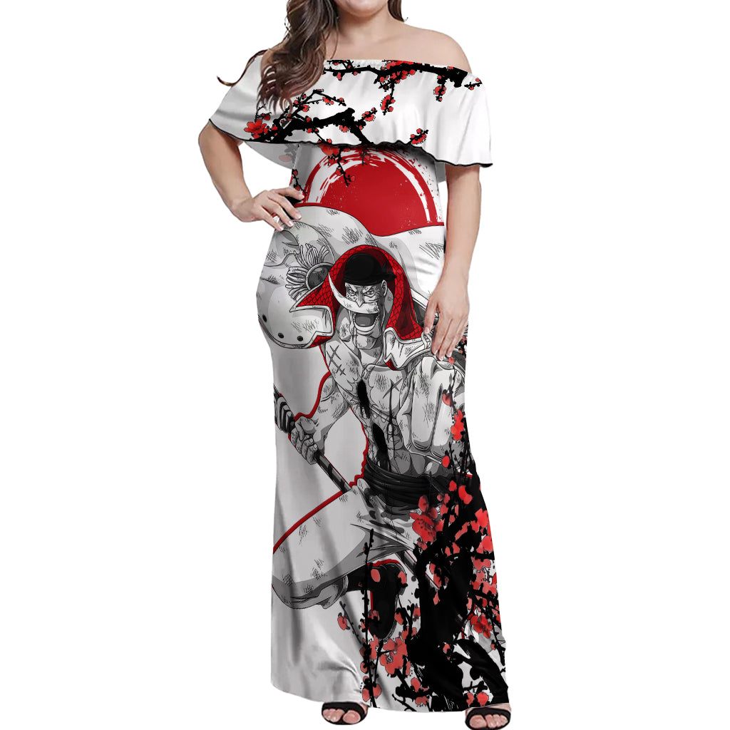 Whitebeard Pirates - Japan Style Anime Off Shoulder Maxi Dress