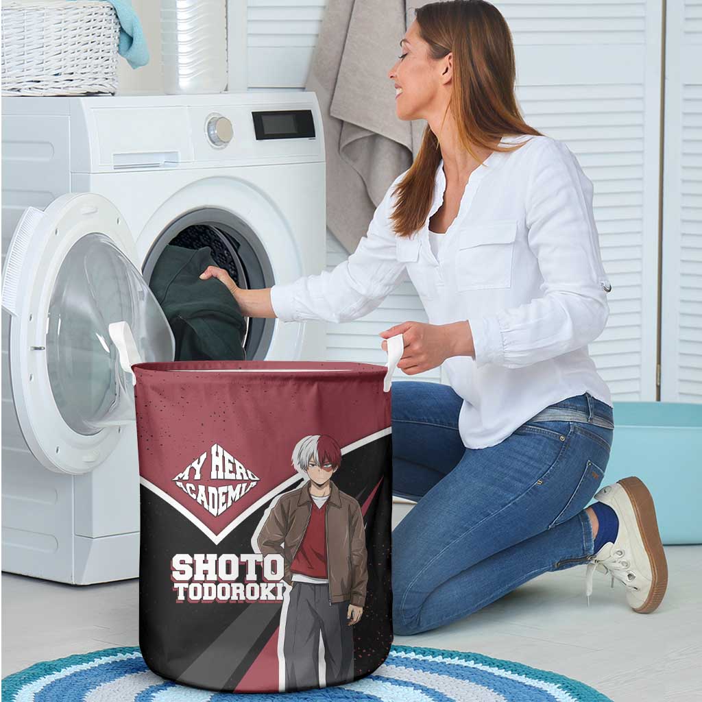 Shoto Todoroki My Hero Academia Laundry Basket Anime Grunge Splatter Graphic Style