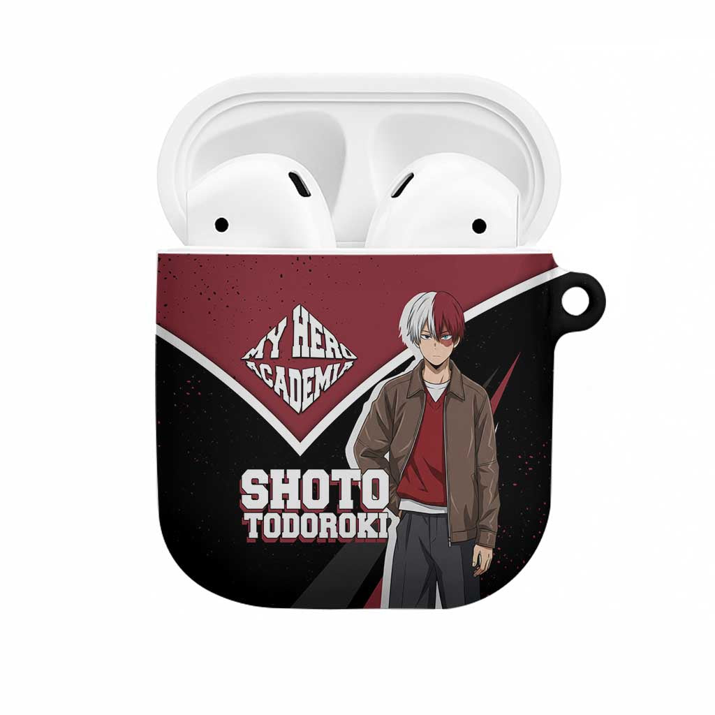 Shoto Todoroki My Hero Academia AirPods Case Anime Grunge Splatter Graphic Style
