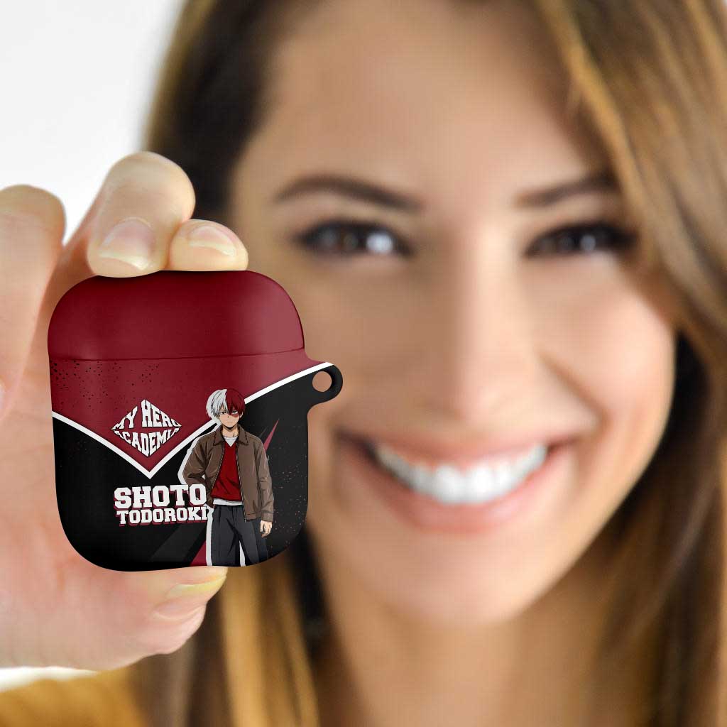 Shoto Todoroki My Hero Academia AirPods Case Anime Grunge Splatter Graphic Style