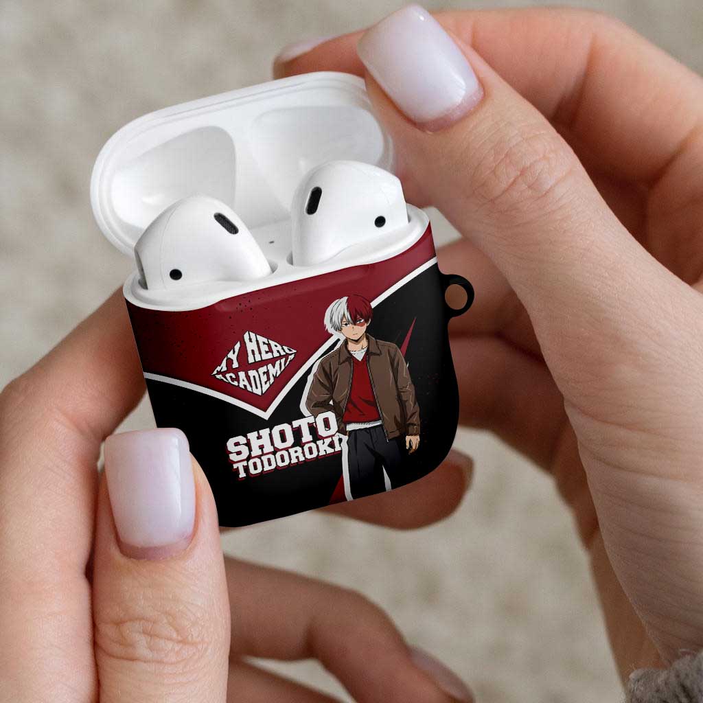 Shoto Todoroki My Hero Academia AirPods Case Anime Grunge Splatter Graphic Style