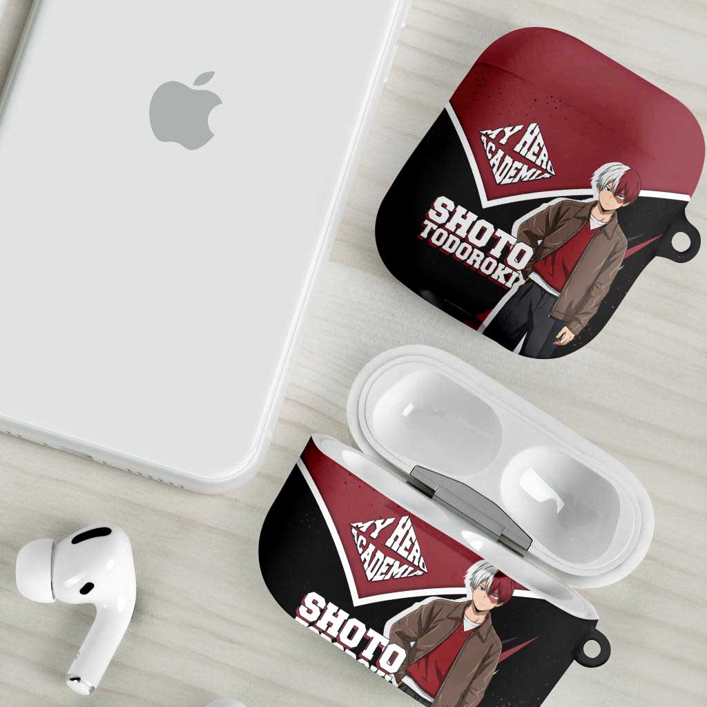 Shoto Todoroki My Hero Academia AirPods Case Anime Grunge Splatter Graphic Style