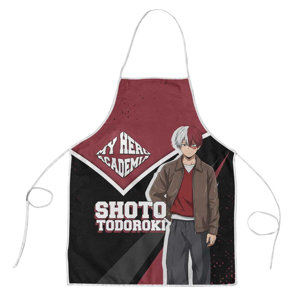 Shoto Todoroki My Hero Academia Apron Anime Grunge Splatter Graphic Style