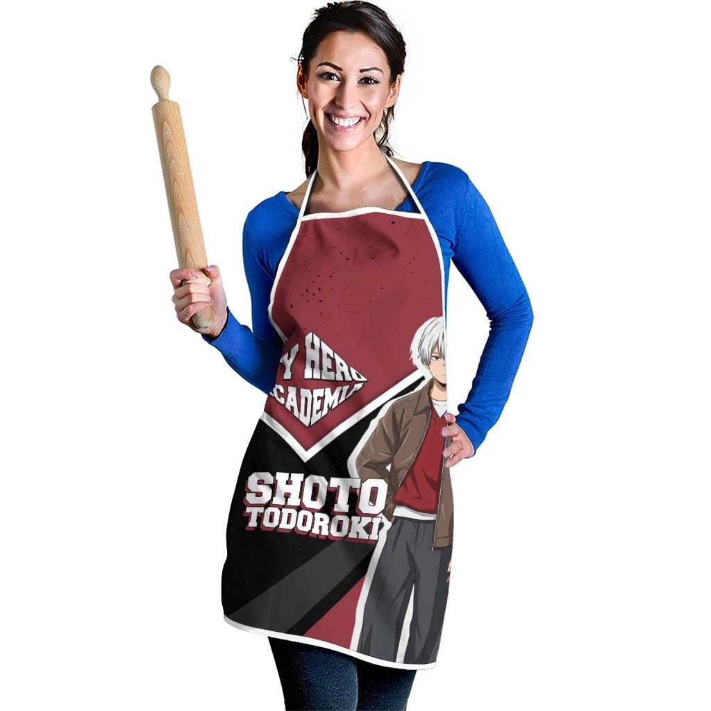 Shoto Todoroki My Hero Academia Apron Anime Grunge Splatter Graphic Style