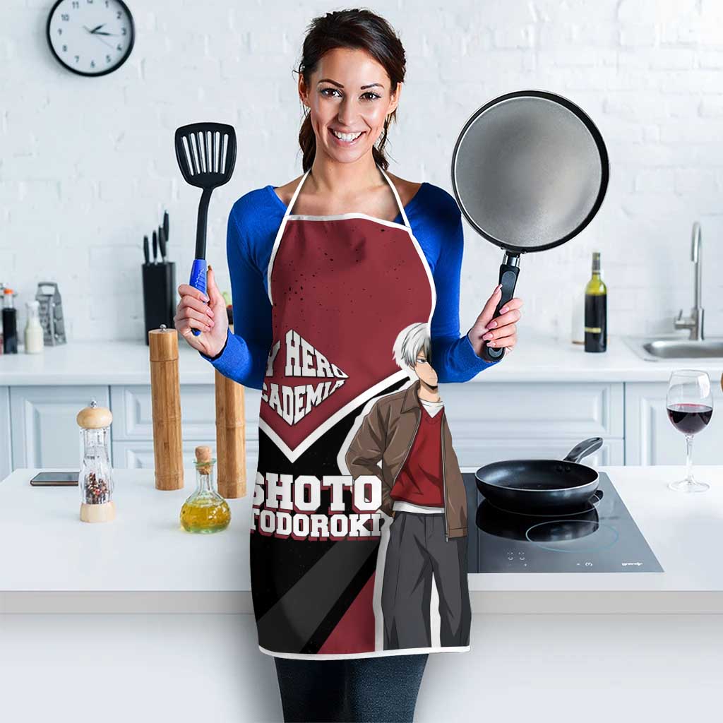 Shoto Todoroki My Hero Academia Apron Anime Grunge Splatter Graphic Style