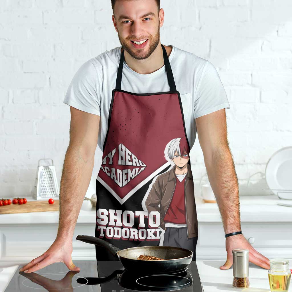 Shoto Todoroki My Hero Academia Apron Anime Grunge Splatter Graphic Style