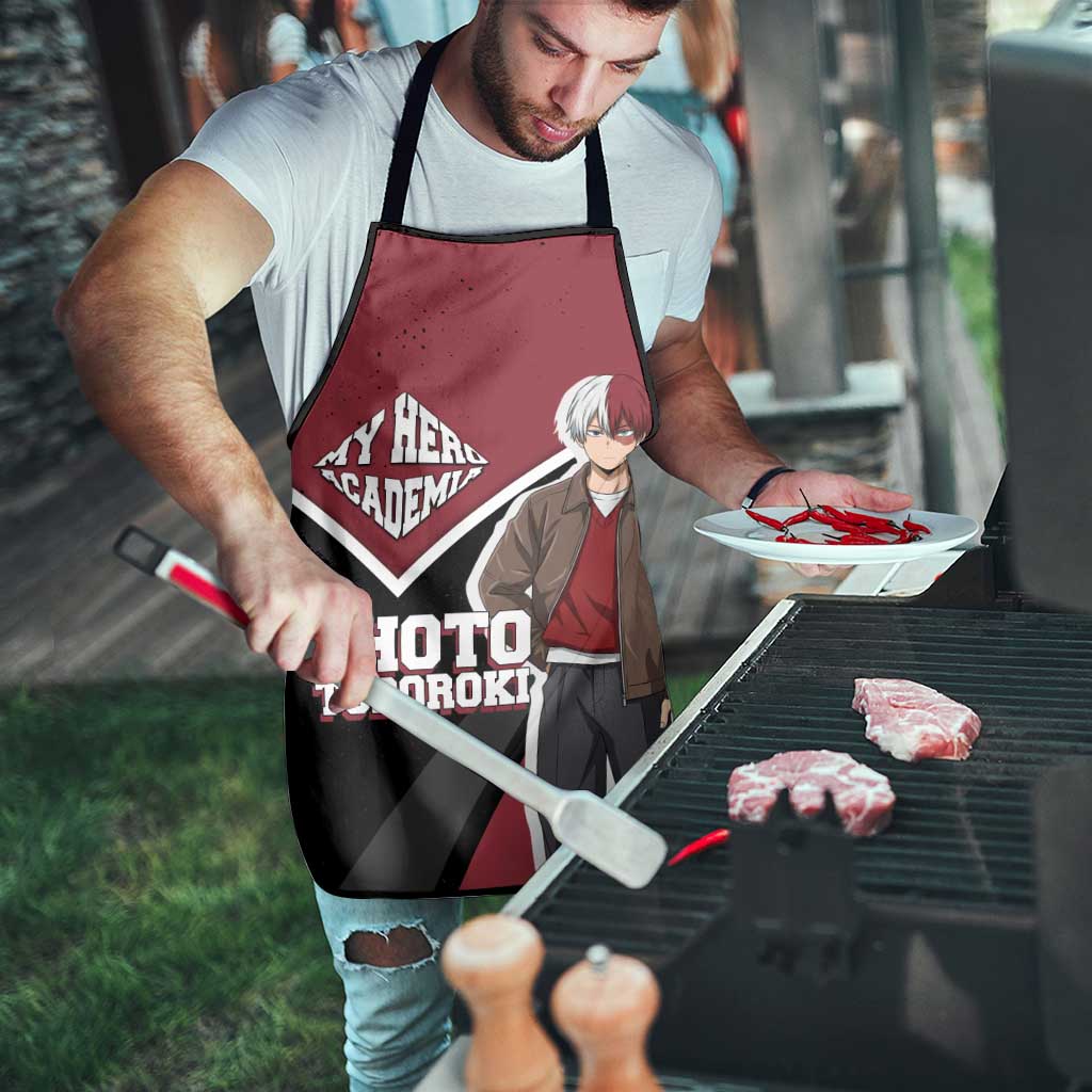 Shoto Todoroki My Hero Academia Apron Anime Grunge Splatter Graphic Style