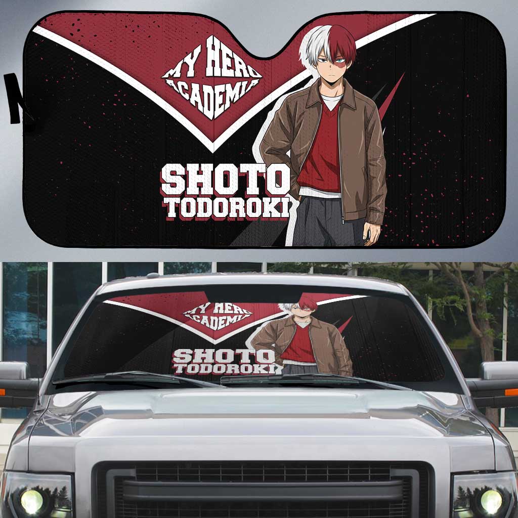 Shoto Todoroki My Hero Academia Auto Sun Shade Anime Grunge Splatter Graphic Style