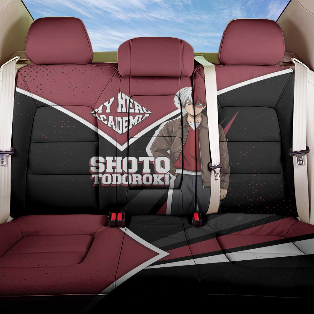 Shoto Todoroki My Hero Academia Back Car Seat Cover Anime Grunge Splatter Graphic Style