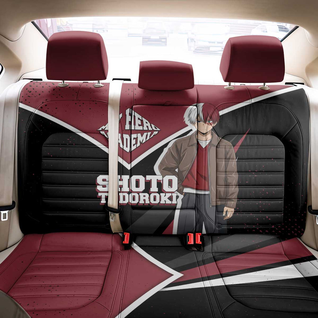 Shoto Todoroki My Hero Academia Back Car Seat Cover Anime Grunge Splatter Graphic Style