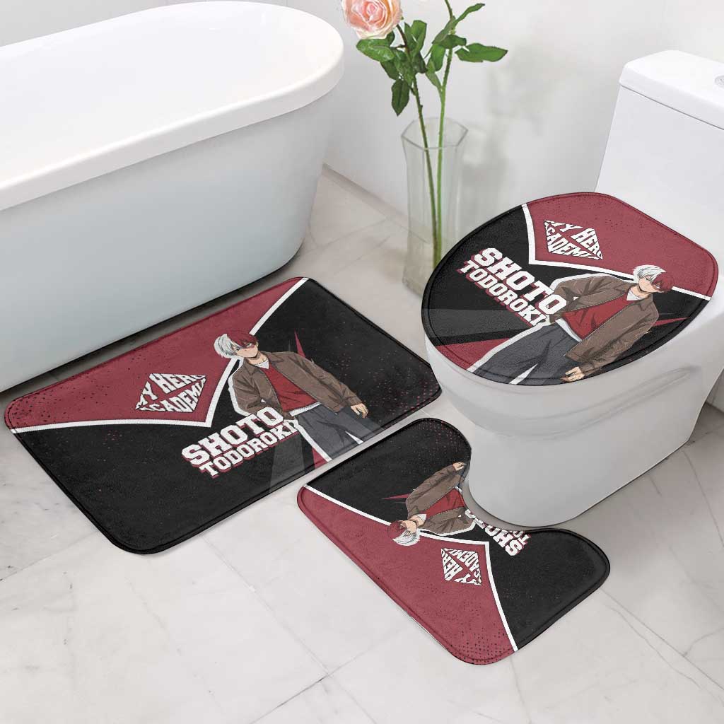 Shoto Todoroki My Hero Academia Bathroom Set Anime Grunge Splatter Graphic Style