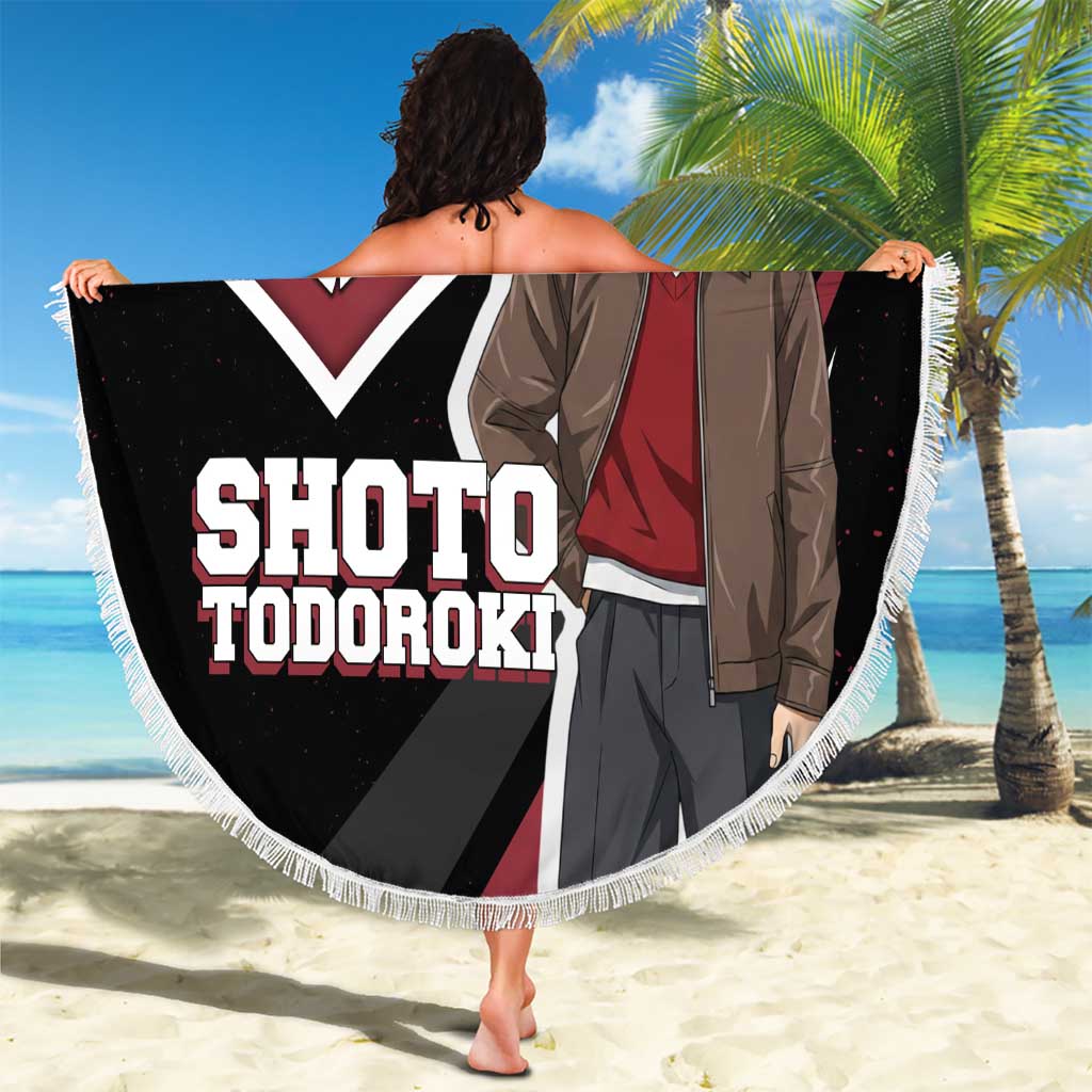 Shoto Todoroki My Hero Academia Beach Blanket Anime Grunge Splatter Graphic Style