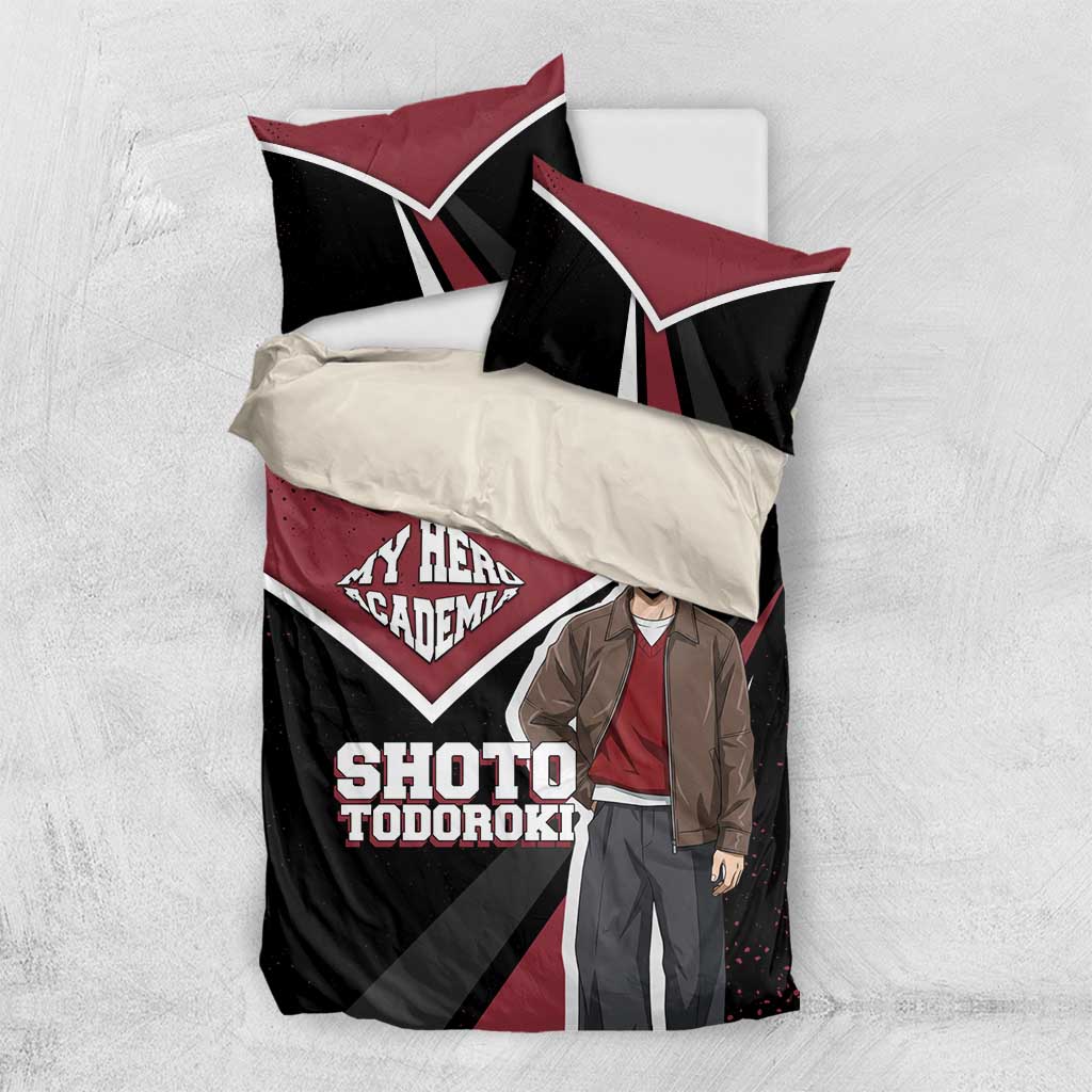 Shoto Todoroki My Hero Academia Bedding Set Anime Grunge Splatter Graphic Style