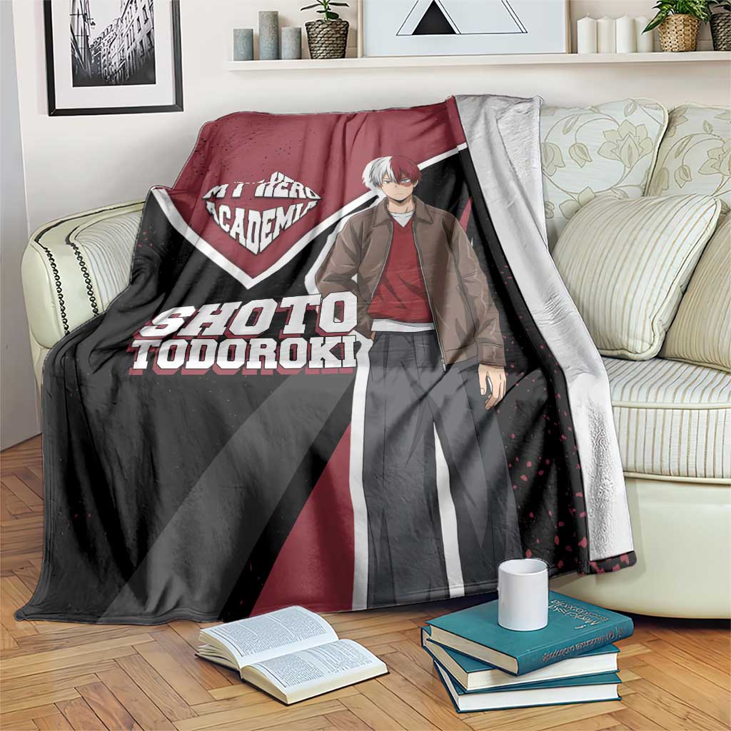 Shoto Todoroki My Hero Academia Blanket Anime Grunge Splatter Graphic Style