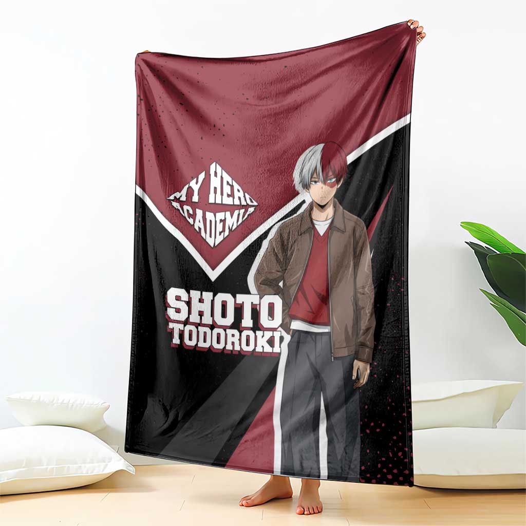 Shoto Todoroki My Hero Academia Blanket Anime Grunge Splatter Graphic Style