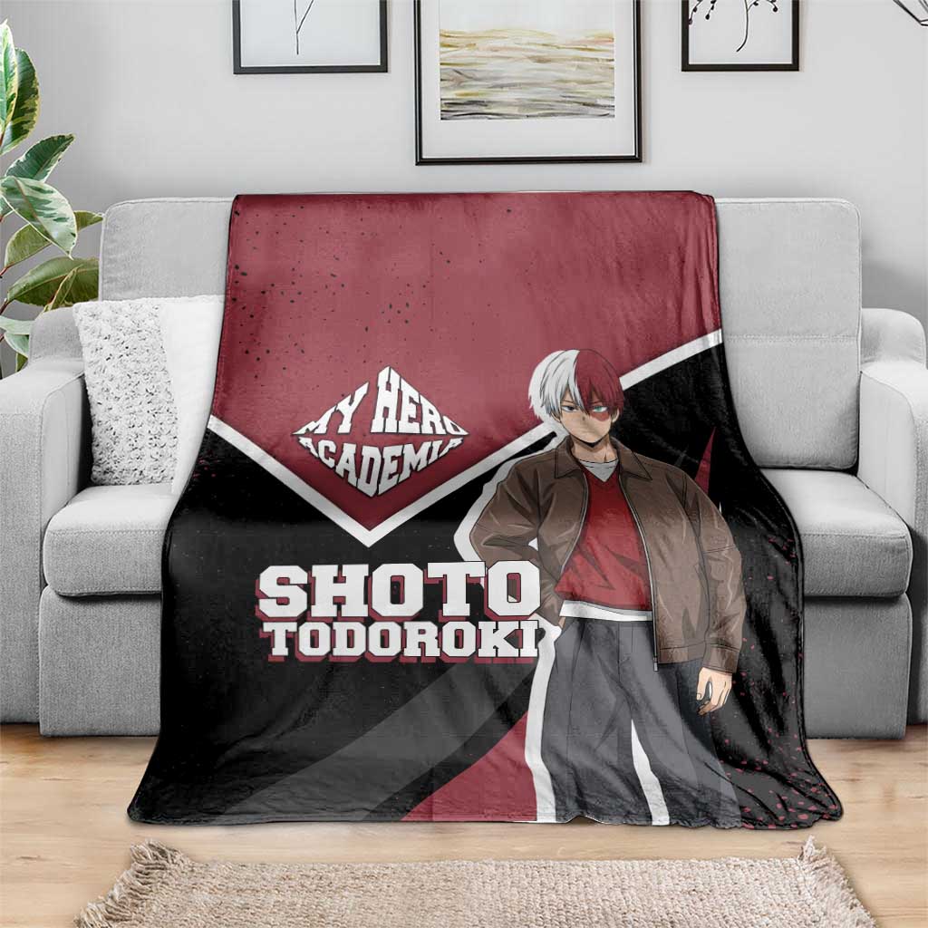Shoto Todoroki My Hero Academia Blanket Anime Grunge Splatter Graphic Style