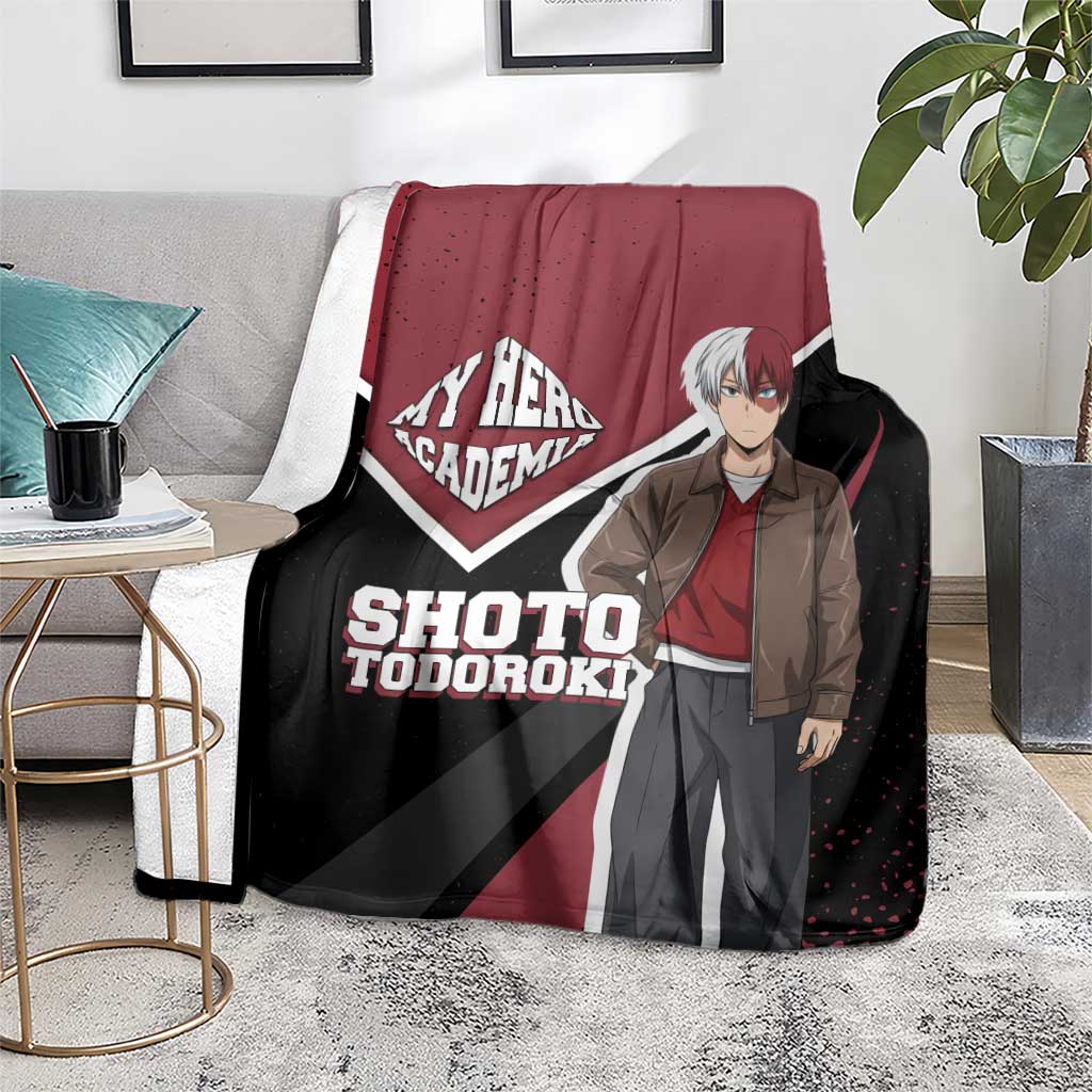 Shoto Todoroki My Hero Academia Blanket Anime Grunge Splatter Graphic Style
